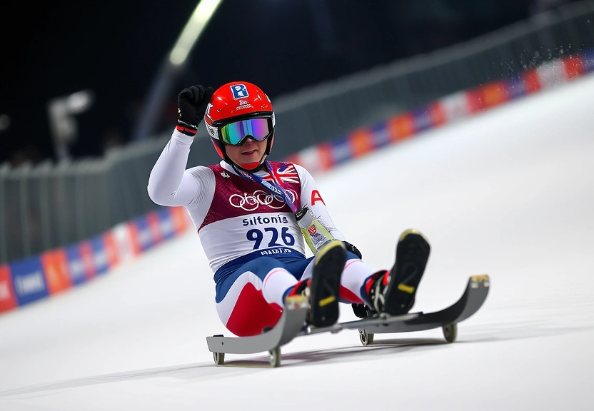 Representação visual de Weston wins emphatic skeleton gold for first GB medal